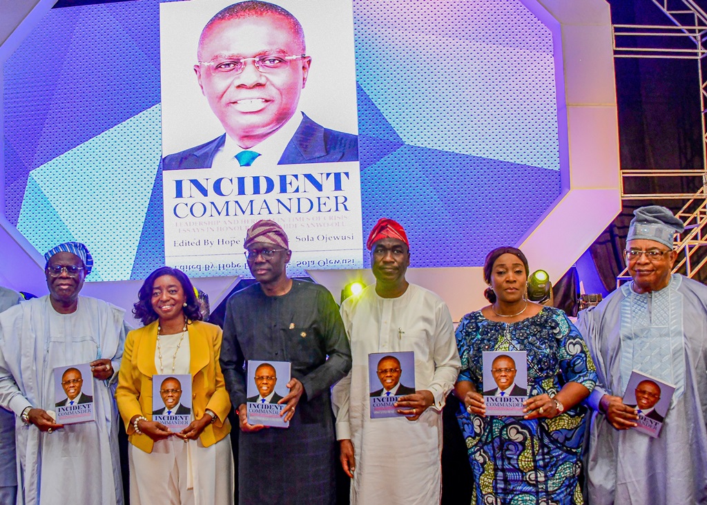 GOV SANWO-OLU AS CHIEF HOST AT THE PUBLIC LECTURE, PRESENTATION OF BOOK AND STAGE PLAY AT THE SHELL HALL, MUSON CENTRE, ONIKAN